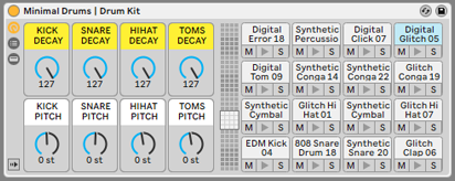 minimal drums ableton live